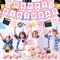 Happy Birthday Movie-Themed Party Decorations – Pink Popcorn, Camera, Movie Theater Cake Toppers and Latex Balloons for Girls’ Birthday or Movie Night Party Supplies